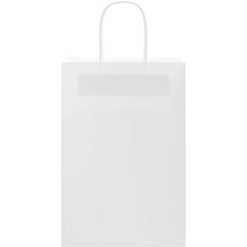  Papirnate vrećice 250 kom s ručkama bijele 21x11x31 cm Slike