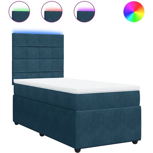Box spring krevet s madracem plavi 100x200 cm bar&amp;scaron;unasti Slike