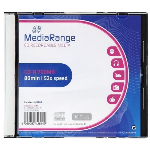  CD-R Mediarange 700 MB Slim, 10/1 Cijene