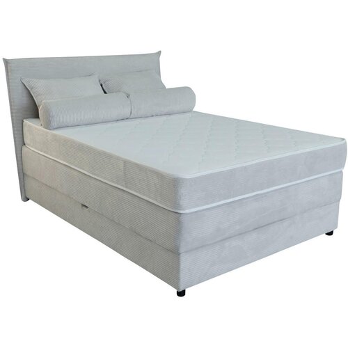 CARRYHOME BOXSPRING POSTELJA 120 cm x 200 cm , les, tekstil bež Slike