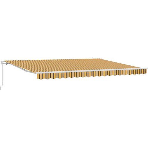 vidaXL Povlačivi tende &Scaron;areni 450 x 350 x 165 cm Poliester i aluminij - Žuta/siva/bijela 450 &times; 350 cm s bijelim okvirom Cijene