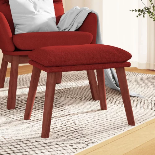 vidaXL stolček za noge vinsko rdeč 45x29,5x39 cm blago