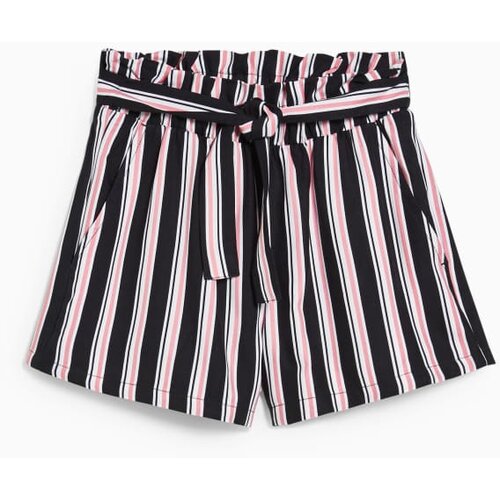 CA šorc na pruge za devojčice, crno-roze Cene