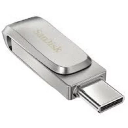 Sandisk USB C & USB DISK 1TB Ultra Dual LUXE, 3.1, srebrn, kovinski, branje do 150MB/s (SDDDC4-1T00-G46)