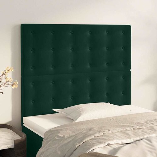  Uzglavlje tamnozeleno 90x5x118/128 cm bar&scaron;unasto Cijene