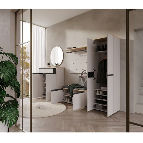 Germania Sivo-bež/v svetli naravni barvi set za hodnik 96x95x30 cm Cormano &amp;ndash; Slike