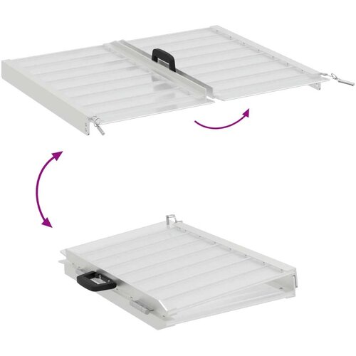  Ramp za invalidska kolica Srebrno 62 x 73 x 5 cm Aluminij Slike
