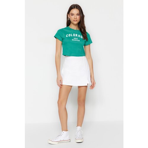 Trendyol Shorts - White - High Waist Slike