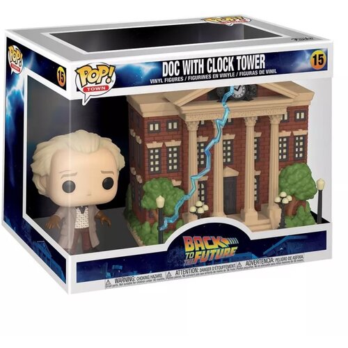 Funko pop! town: back to the future - doc w/clock tower Cene