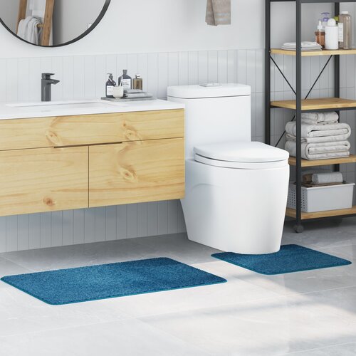 vidaXL Plava Mikrovlakna 60 x 90 cm Kupaonska prostirka Pravokutna Cijene