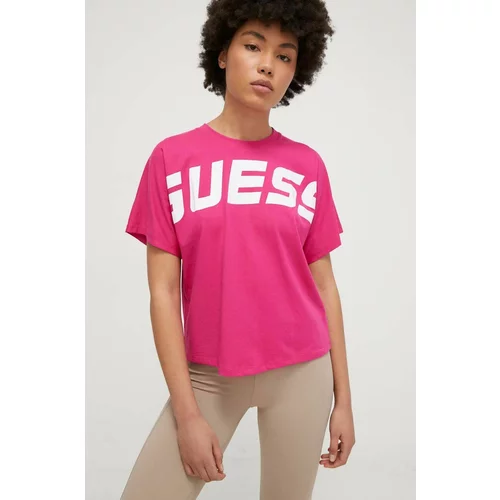 Guess Kratka majica ženski, vijolična barva