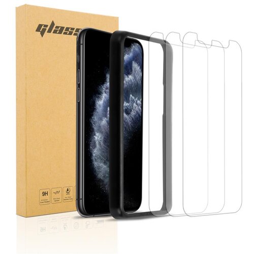 Cadorabo 3x Oklepni film združljiv z Apple iPhone 11 v transparentna - 3-pack Kaljeno steklo za zaščito zaslona s pripomočkom za namestitev, (20549283) Cene