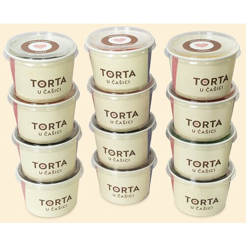 Torta Ivanjica Set 12 tortica u čaši - čaša Cene