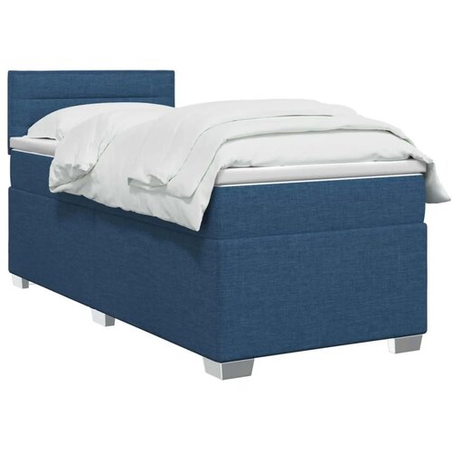  Boxspring krevet s madracem Plava 90 x 190 cm Tkanina - Plava 90 x 190 cm Dizajn linija Slike