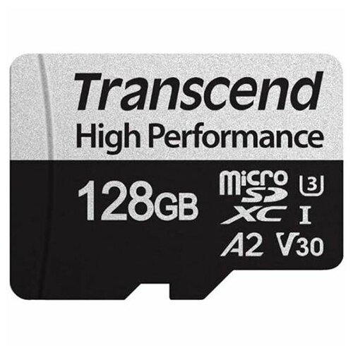 Transcend 128GB microSD w/adapter UHS-I U3 A2, Read/Write 100/85 MB/s TS128GUSD330S memorijska kartica Slike