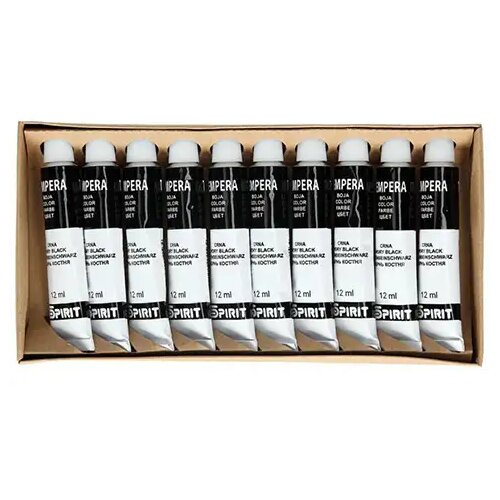 Spirit Črna tempera barvica v tubi 12ml 1 kos Slike