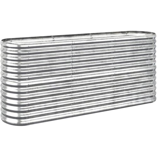 VidaXL Visoka greda iz pra&amp;scaron;no premazanega jekla 152x40x68 cm srebrna, (20707316) Slike