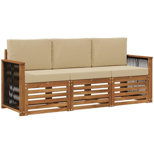  Setovi sofa 3 kom. Čvrsto drvo akacije Slike