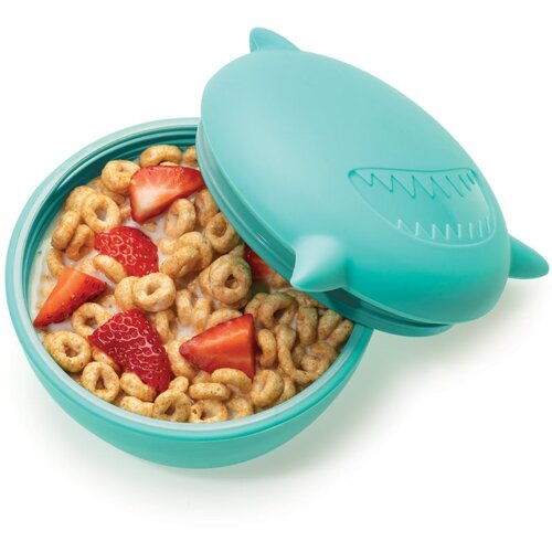 Melii Silicone Bowl with Lid &amp;scaron;katla za malico Shark 350 ml Slike