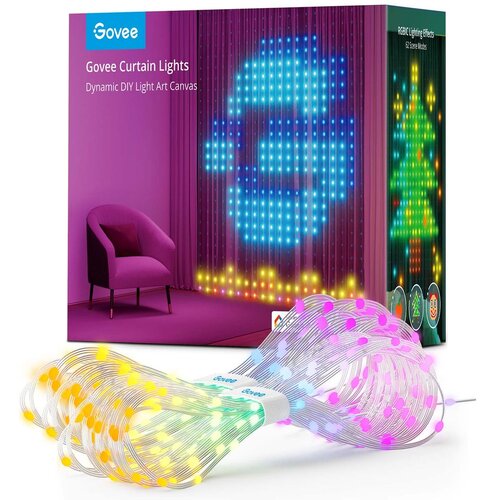 GOVEE RGBIC Curtain Light 520 LED - 1.5 x 2m Studio svjetlo Slike