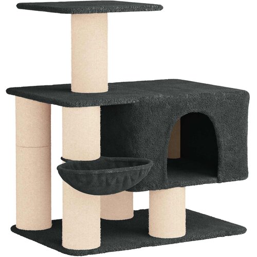 VidaXL Mačje drvo s sisalnim postoljima za grebanje Tamnosiva 96 cm - Tamnosiva Slike