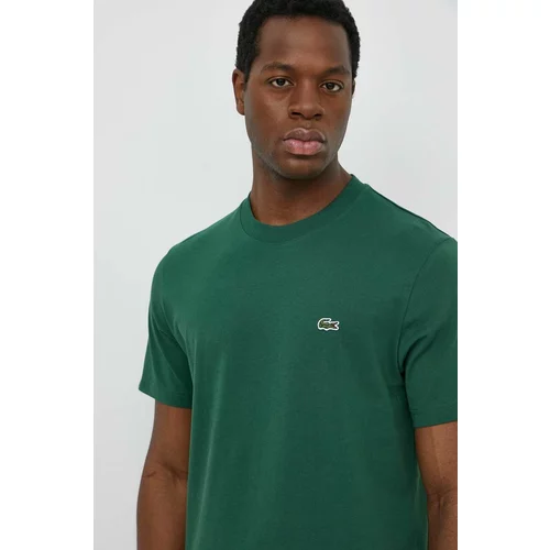 Lacoste Bombažna kratka majica moški, zelena barva