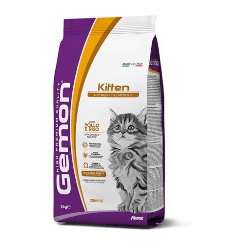 Gemon (monge) cat Kitten - granule 34/15 – hrana za mačiće piletina i pirinač 2kg Slike