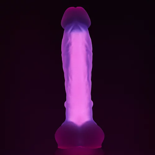 DREAMTOYS Radiant Soft Silicone Glow in the Dark Dildo Large Pink