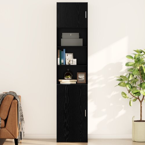 VidaXL Ormar za Zid Crni hrast 50 x 42.5 x 40 cm Konstruirano drvo Slike