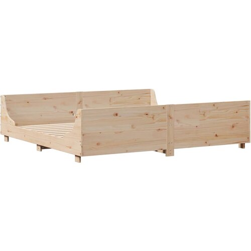 vidaXL Posteljni okvir z vzglavjem 200x200 cm trdna borovina, (21273464) Cene