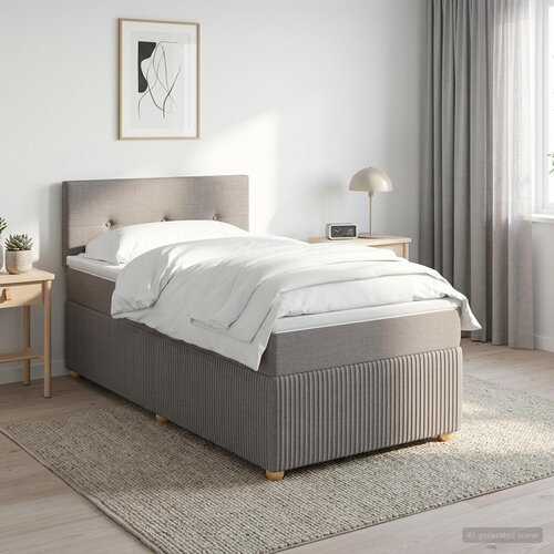  Boxspring krevet s madracem Sivosmeđa 80 x 200 cm Tkanina Cijene