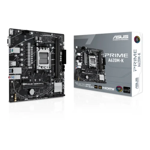 Asus MB PRIME A620M-KAMD A620AMD2xDDR5VGA,HDMImicro ATX