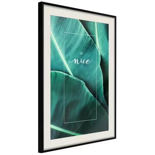  Poster - Banana Leaves with a Message (Green) 20x30