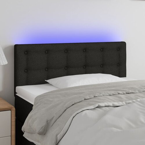 VidaXL LED uzglavlje crno 100x5x78/88 cm od tkanine Slike
