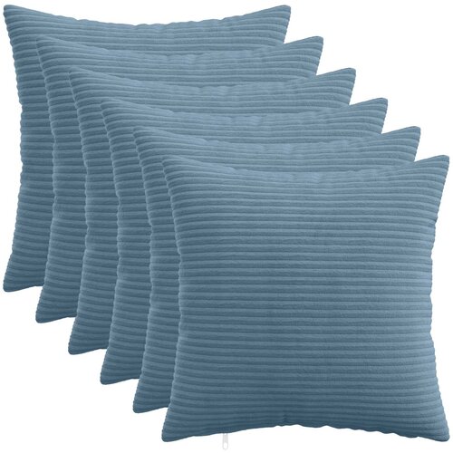  Presvlaka za jastuk 6 pcs HEERLEN Plava 45 x 45 cm Kord Cene