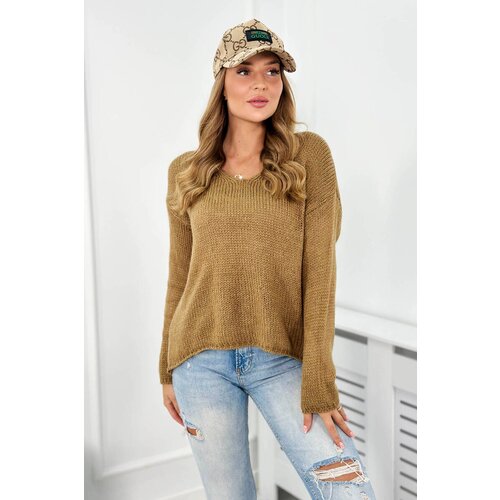 Kesi Sweater with mohair oversize Camel Slike
