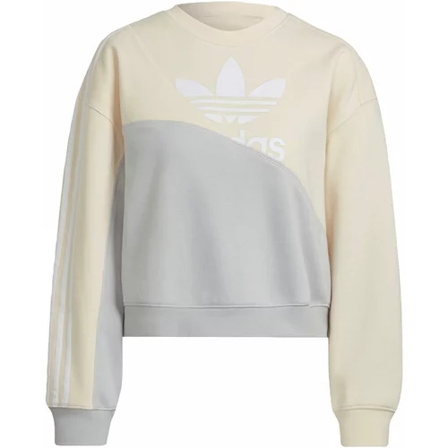 Adidas Sweater majica svijetloplava / bijela / vuneno bijela