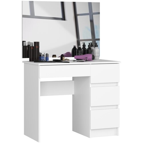 AKORD kosmetična toaletna miza s kosom T-6/SL 900x600 desno belo, (21713537) Cene