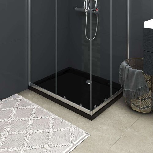  Pravokutna ABS tu&amp;scaron;-kada crna 80 x 100 cm Slike