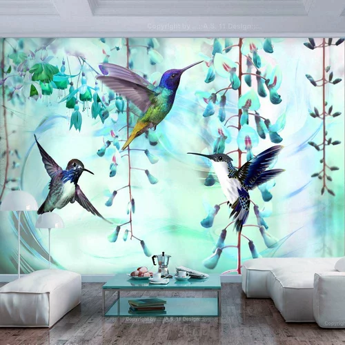  tapeta - Flying Hummingbirds (Green) 200x140
