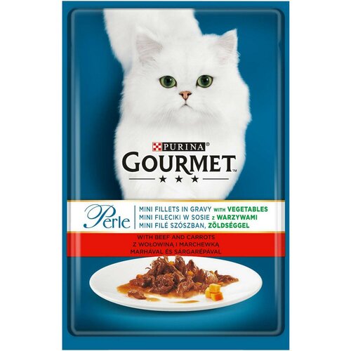 Gourmet hrana za mačke perle govedina 85g Slike