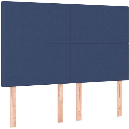 Krevet s oprugama i madracem plavi 180x200 cm od tkanine Slike