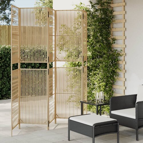  The Living Store Pregrada za sobo 5 plošče bež poli ratan - Pregrada Za Sobo, (21442240) Cene