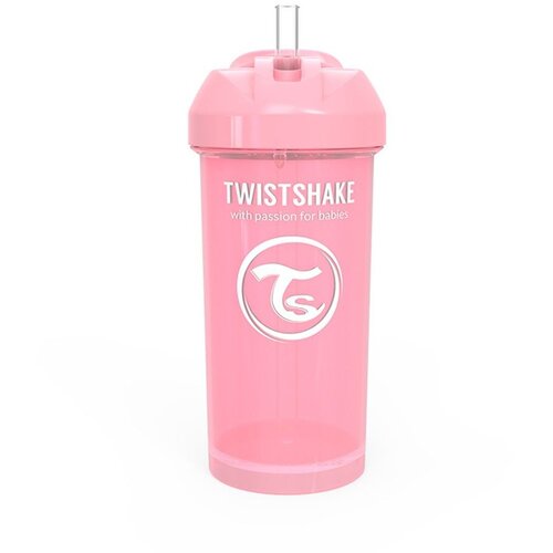 Twistshake bočica sa slamkom 360ml 6+m Pastel Pink Slike