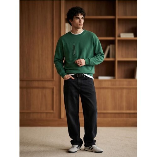 Sinsay Crewneck majica dugih rukava s udjelom pamuka Slike