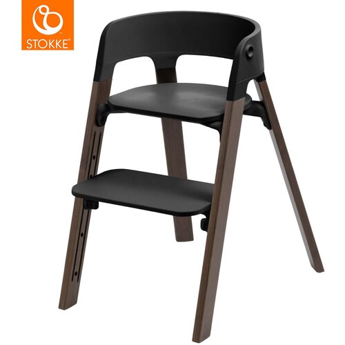 Stokke otro&scaron;ki stolček steps&trade; black/warm brown Cene