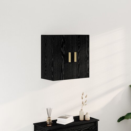 VidaXL Črni hrastov stenski kabinet - 60x30x60 cm, izdelan iz inženirskega lesa, (22012171) Slike