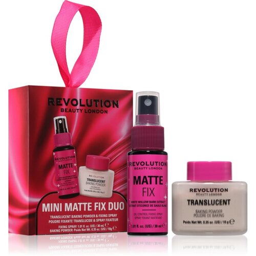Revolution Mini Matte Fix Duo poklon set za lice za žene 1 kom Slike