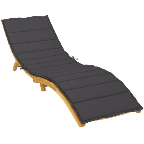  Jastuk za ležaljku crni 200 x 70 x 3 cm od tkanine Oxford Slike