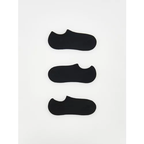 Reserved - Komplet od 3 pari čarapa s visokim udjelom pamuka - crno